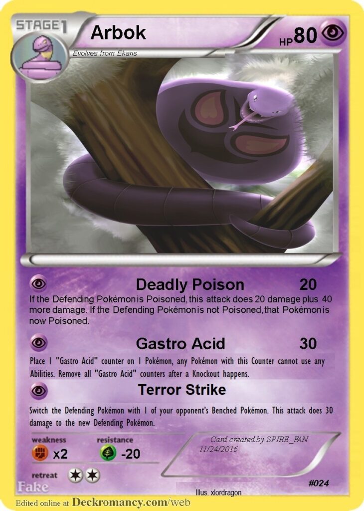 Arbok Pokémon TCG Highlander The Eagle s Perch