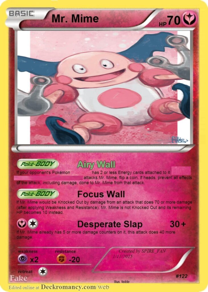 Mr Mime Pok Mon Tcg Highlander The Eagle S Perch